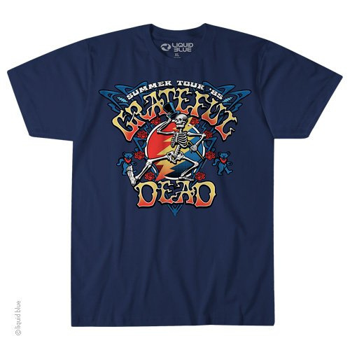Grateful Dead - Strutting Skelly Navy Blue T Shirt